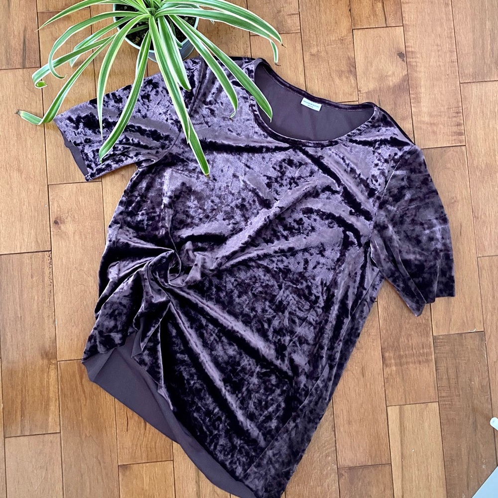❌SOLD❌ JACQUELINE de YONG Crushed Velvet Crop - Picture 1 of 11